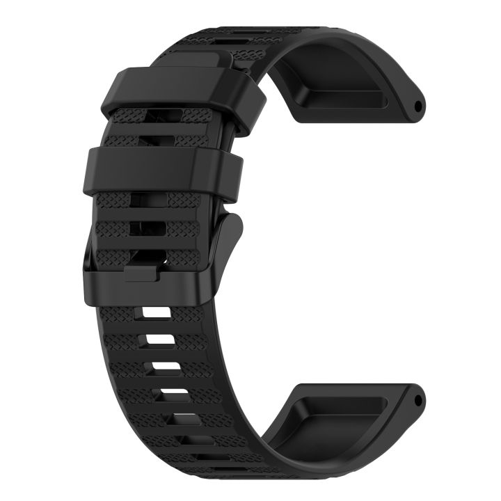 สำหรับ-garmin-descent-mk-2i-สายนาฬิกาข้อมือเนื้อซิลิโคนแนวนอน26มม-พร้อมอุปกรณ์กำจัด-สีดำ