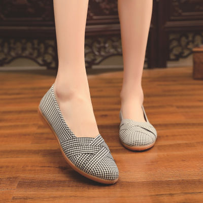 Starlight Angela【Free Shipping ส่งฟรี】 รองเท้าผ้า2023ฤดูใบไม้ผลิใหม่นุ่มรองเท้าผู้หญิง,กันลื่น,รองเท้าที่ทนทาน,รองเท้าลำลอง