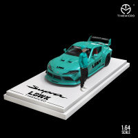 TM 1:64 丰田速霸 马自达RX7 改装跑车蒂芙尼蓝 金属汽车模型