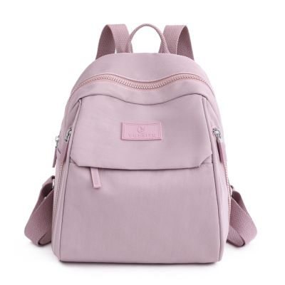 [COD] solid candy backpack 2022 new fashion lightweight waterproof nylon cloth leisure student schoolbag