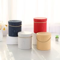 【CW】 Round Boxes Floral Chocolate Storage Paper Bouquet with Lid Wedding