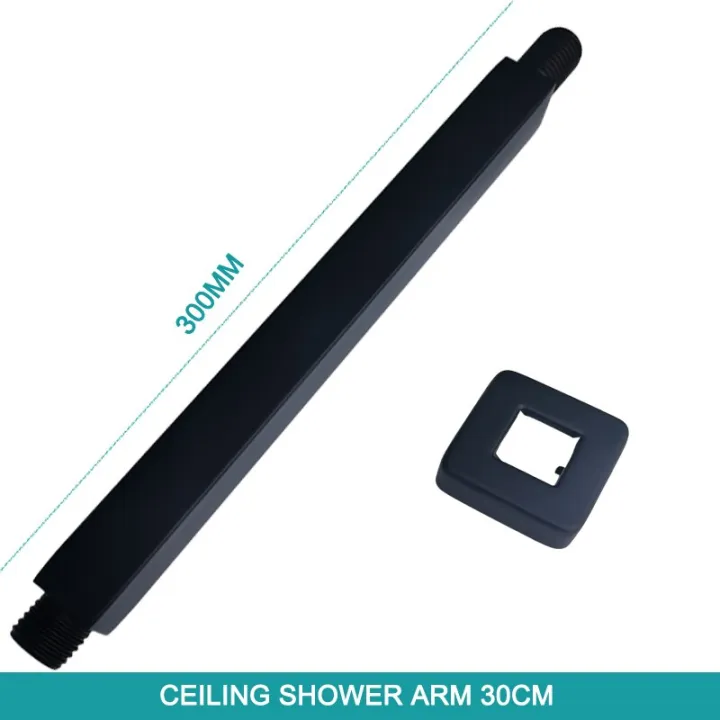 Overhead Shower Arm Set Wall Ceiling Mounted Head Shower Holder Matt