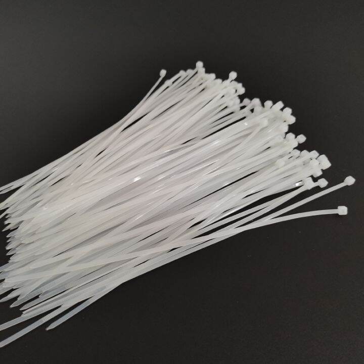 5x200-250-300mm-nylon-cable-tie-self-locking-plastic-tie-white-organiser-fasten-cable-wire-cable-zip-ties-hose-clamp-100pcs-bag