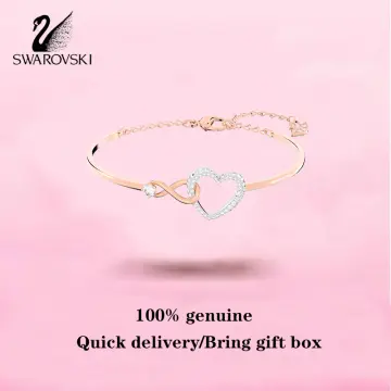 Swarovski Women's Infinity Heart Bangle Bracelet