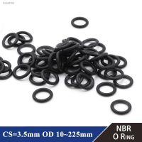 ♣ 10Pcs NBR O Ring Gasket Thickness CS 3.5mm OD 10 225mm Nitrile Rubber Round O Type Corrosion Oil Resist Sealing Washer Black