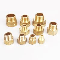 1/8" 1/4" 3/8" 1/2" 3/4" BSP Female To Male Thread Connection Brass Pipe Fitting Adapter Coupler Connector For Fuel Gas Water Valves