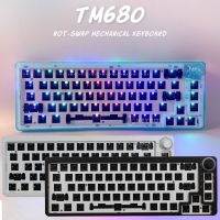 TM680 For 3Pin/5Pin Switch Knob Hot Swap Mechanical Keyboard Kit Wireless Bluetooth 3 Mode RGB Backlit Gamer 60 Keyboard