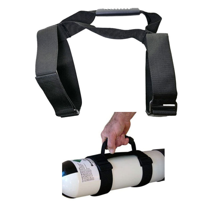 universal-scuba-diving-dive-tank-carrier-พร้อมสายคล้องไหล่-dive-cylinder-holder-strap-easy-attach-carry-transport-strap-handle