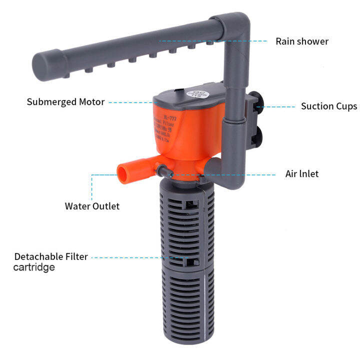 kkmoon-3w-5w-3-in-1ฟองน้ำกรองตู้ปลาขนาดเล็กตัวกรองปั๊มลมเงียบสำหรับถังปลาขนาดเล็กทุกชนิดกรองออกซิเจน
