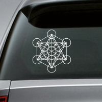 Metatron 39;s Cube Sacred Geometry Decal Car Window Decor Metatron Laptop Vinyl Sticker for Apple MacBook Air / Pro Decoration