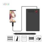 VEIKK A15แท็บเล็ตวาดภาพสนับสนุน Ro 10X6inch สำหรับศิลปะดิจิตอลการศึกษาที่มี8192ระดับปากกาแท็บเล็ตแท็บเลตวาดรูป