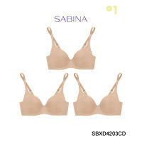 Sabina ซาบีน่า เสื้อชั้นใน (Set 3 ชิ้น) (มีโครง) Seamless Fit รุ่น Perfect Bra รหัส SBXD4203CD สีเนื้อ ag