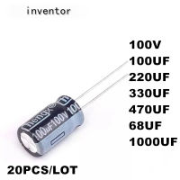 20PCS Aluminum Electrolytic Capacitor 100V 100UF 220UF 330UF 470UF 1000UF 68UF