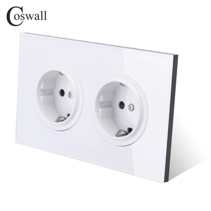 coswall-crystal-tempered-pure-glass-panel-16a-double-eu-standard-wall-power-socket-grounded-with-child-protective-lock-146-type