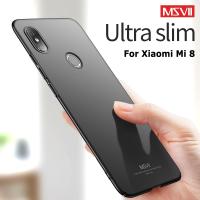 【Great. Cell phone case】กรณี MSVII สำหรับ Xiaomi Mi 8 Pro SE กรณีบาง F Rosted ปกคลุมสำหรับ Xiaomi Mi8 Lite กรณีฮาร์ดพีซีปกคลุมสำหรับ Xiomi Mi8 SE M8โทรศัพท์กรณี