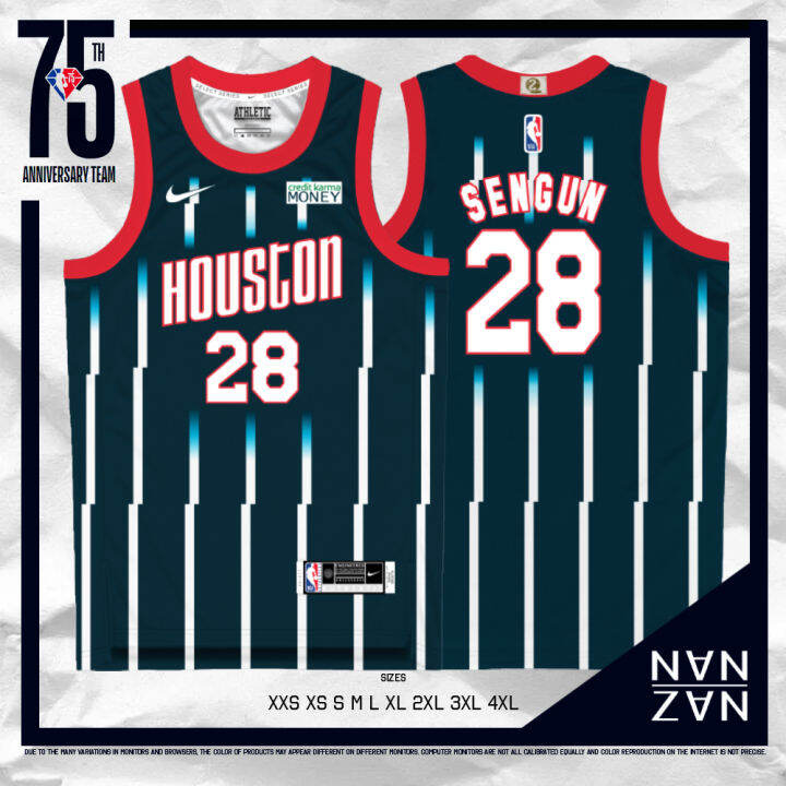 NANZAN 75th Edition NBA Houston Rockets Alperen Sengun Jersey 2022 Full ...