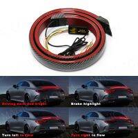 130cm 51 Inch Car Carbon Rear Spoiler Sticker Led Strip Brake Light Turn Signal Lamp Flowing Waterproof Red Dream Color