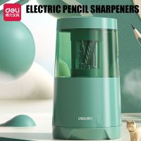 Deli Electric Pencil Sharpener USB Battery Overheat Protection Alloy Steel Roller Blade Pencil Sharpener Student Stationery