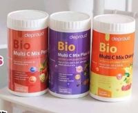 DEPROUD วิตามินซีสด 500 กรัม (ได้ 3 กระปุก) BIO Multi C Mix Grape 1 กระปุก+ BIO Multi C Mix Orange 1 กระปุก+ BIO Multi C Mix Peach 1 กระปุก ปริมาณ 500,000 มิลลิกรัม