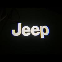 1คู่ JEEP CHEROKEE LED ประตูไฟรถยนต์แสงเลเซอร์เงาโลโก้ สำหรับ โปรเจคเตอร์ เช็ต2ชิ้น / ติดตั้งง่าย / จัดส่งด่วน / Courtesy door shadow TUNING lights