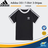 Adidas เสื้อเด็ก OG I T-Shirt 3-Stripes H35545 #104 BK (700)