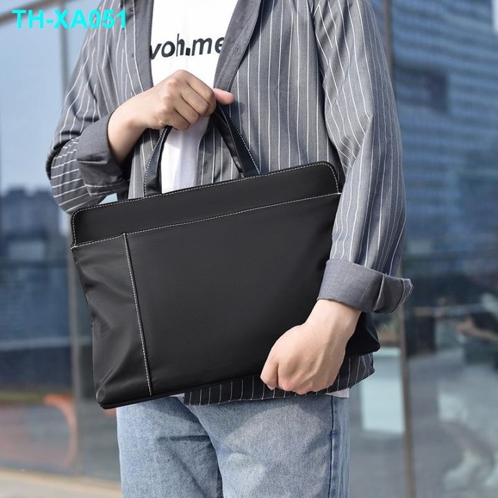 กระเป๋าคอมพิวเตอร์แฟชั่นเรียบง่าย-2023-กระเป๋าแล็ปท็อปผู้ชายใหม่โลโก้ธุรกิจกระเป๋าเอกสาร