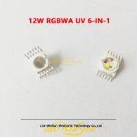 Laquitalo ไฟ LED พาร์ LED หลอดไฟ RGBWA UV 1ดวง6In 12วัตต์แหล่งไฟไฟหน้าเคลื่อนไหว LED 12วัตต์หลอดไฟ RGBWA UV 6-IN-1 LED