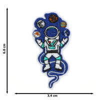 JPatch - นักบินอวกาศ ดวงจันทร์ องค์การนาซ่า (NASA) อวกาศ ดวงดาว โลก จักรวาล กาแล็กซี่ ตัวรีดติดเสื้อ อาร์มรีด อาร์มปัก มีกาวในตัว การ์ตูนสุดน่ารัก งาน DIY Embroidered Iron/Sew on Patches