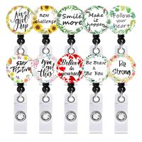 10 Pcs Badge Holder Reels Retractable Holder ID Badge Reel Clip Cute Name Tag ID Card for Nurse Doctor Teachers Students