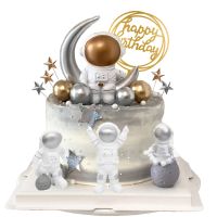 14pcs Astronaut Cake Decoration Set Space Birthday Party Decorations For Kids Boy Baby Shower Universe Planets Party Supplies