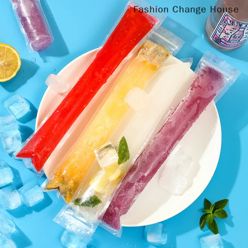 100 Pack Ice Popsicle Moulds Bags, Disposable DIY Zip-Top Freezer Tube Ice  Pop Pouches for Gogurt, Ice Candy or Freeze Pops, BPA Come with Funnel :  Amazon.co.uk: Home & Kitchen