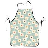 Abacus Flowers Orla Kiely Pattern Apron for Men Women Unisex Adult Chef Kitchen Cooking Scandinavian Floral Tablier Cuisine