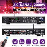 SUNBUCK 2000W 220V HIFI เพาเวอร์แอมป์เสียงซับวูฟเฟอร์ไฮไฟสเตอริโอเสียงรอบทิศทางดิจิตอลโฮมคาราโอเกะที่มีประสิทธิภาพรองรับโรงภาพยนตร์ FM SD USB 628BT