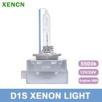 Xencn ไฟหน้าซีนอนซีนอนซ่อนรถ D1s 12V 35W 5500K หลอดไฟอัตโนมัติแสงไฟขาวจัด1ชิ้น