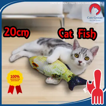 Cat Toy Fishing Rod with Yellow Blue Fish Teaser Tease Fun Kitty Cat Play  New