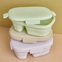 ส่งฟรี   hako kubkao collapsible bowl กล่องข้าวพับได้2ช่อง ของใช้