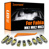 Zoomsee Canbus ภายใน LED สำหรับ Fabia MK1 MK2 MK3 1999-2015ยานพาหนะหลอดไฟโดมอ่านในร่มโดมแผนที่ไฟอ่านหนังสือชุด