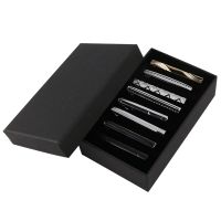 8 Pcs Tie Clips Set for Men Tie Bar Clip Set for Regular Ties Necktie Wedding Business Clips with Box, Color B: 8 Pcs + a tie clip box