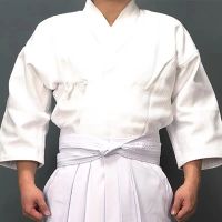 ชุดเครื่องแบบ Aikido Gi กางเกง Hapkido Hakama สีขาวสีดำสีน้ำเงินซามูไรญี่ปุ่นแบบดั้งเดิมผู้หญิงเด็ก Keikogi