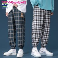 Agafgadf Calça Jogger Xadrez Masculina Harajuku ลำลอง Harém Moletom Coreano De Hop Masculino Groso Xadrez Tamanho Grande M-5XL Outono