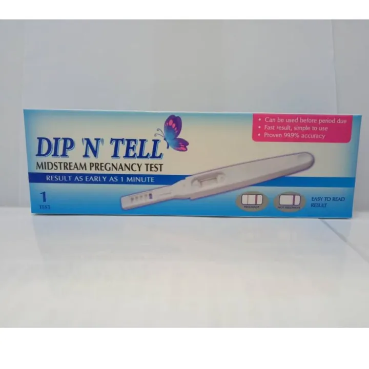 Dip n tell pregnancy test