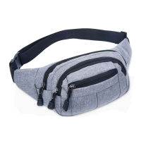 YUECIMIE Casual Canvas Waist Bag For Man Women Belt Bag Travel Male Portable Belt Pouch Men Chest Pack For Phone Bag Four Pocket