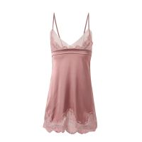 Sexy Lingerie Spaghetti Strap Mini Dress Womens Nightgowns Summer Thin Silk Leisure Lace Backless Nightdress Sleep Wear Nighty