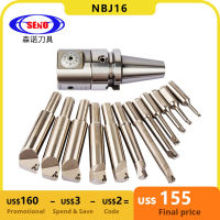 SENO NBJ16 Fine Boring Head BT30 BT40 NT30 NT40 R8 MT5 MT6 SK30 SK40 CAT40 BT50 NT50ผู้ถือเครื่องมือ8Pcs Boring Tool Rod