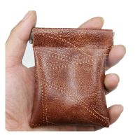☊ Coin Purse Women Men Faux Sheepskin Pu Leather Short Wallet Small Earbuds Bag Pocket Money Change Key Card Holder Kid Gift