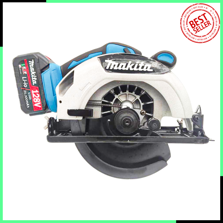 makita-เลื่อยวงเดือนไร้สาย-7-นิ้ว-128v-แถมแบตฯ2ก้อน-แถมใบตัด7นิ้ว-มอเตอร์บัสเลส-aaa