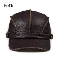 Pudi HL006หนังแท้ผู้ชายหมวกเบสบอลหมวกแบรนด์ใหม่ผู้ชายจริงหนังปรับ T Rucker ล่าสัตว์กองทัพหมวกหมวก