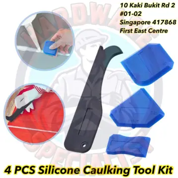 4Pcs Caulking Tool Kit Silicone Joint Sealant Spreader Spatula