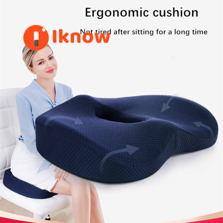 I know Donut Pillow Hemorrhoid Tailbone Cushion Memory Foam Coccyx ...