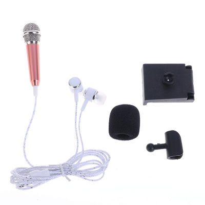 UNI 🔥Hot Sale🔥3.5mm Stereo Studio Mic KTV Karaoke Mini Microphone With Earphones/Stand Mount